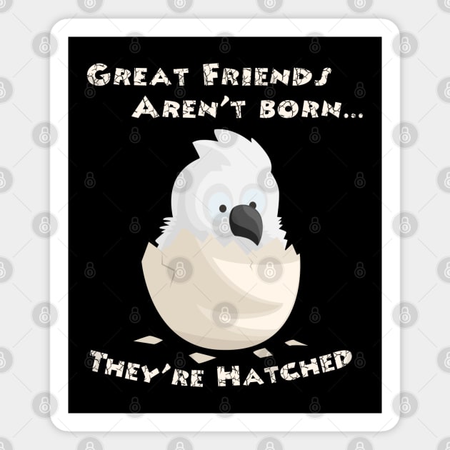 Umbrella Cockatoo Parrot Friends Hatched Magnet by Einstein Parrot